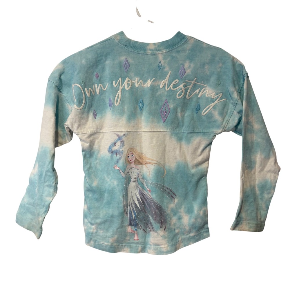 Disney Frozen 2 Elsa Tie Dye Spirit Jersey Long Sleeve Shirt Youth XS Toddler 4